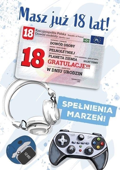 Изображение Karnet urodziny 18