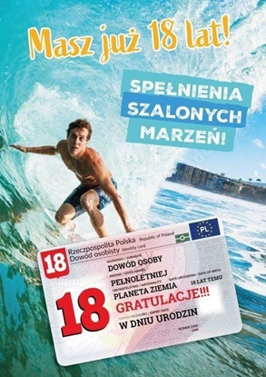 Attēls no Karnet urodziny 18