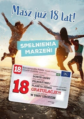 Attēls no Karnet urodziny 18