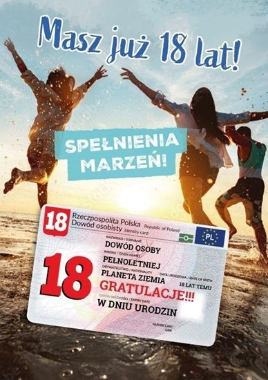 Picture of Karnet urodziny 18