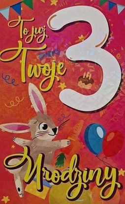 Picture of Karnet Urodziny 3 dziewczynka