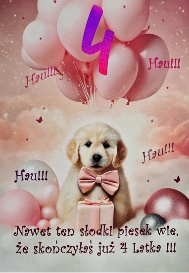 Изображение Karnet Urodziny 4 3K