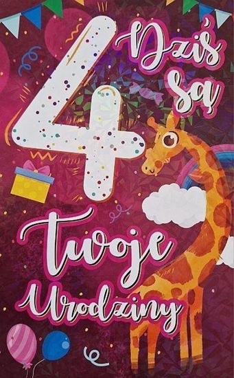 Picture of Karnet Urodziny 4 dziewczynka