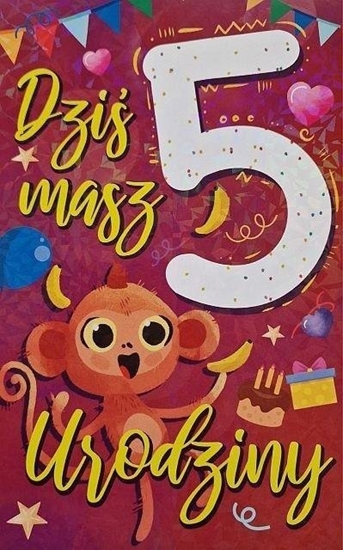 Изображение Karnet Urodziny 5 dziewczynka