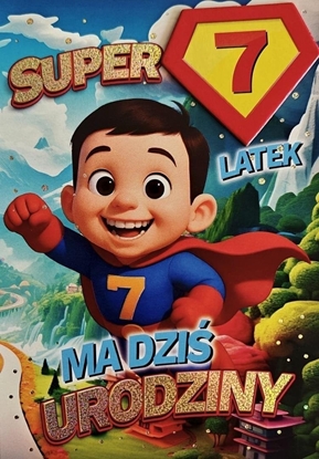 Picture of Karnet Urodziny 7 chopiec - Superbohater