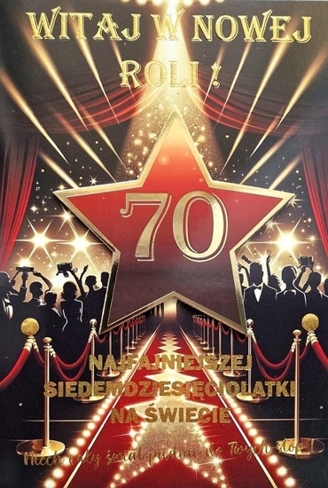 Picture of Karnet Urodziny 70 4K