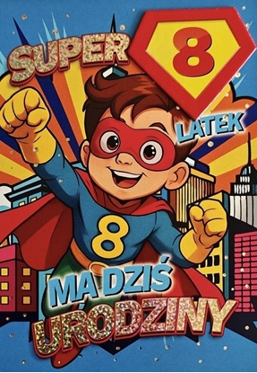 Picture of Karnet Urodziny 8 chopiec - Superbohater