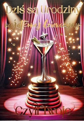 Picture of Karnet Urodziny kieliszek 3K