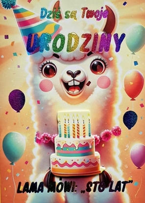 Picture of Karnet Urodzinki Lama 3K