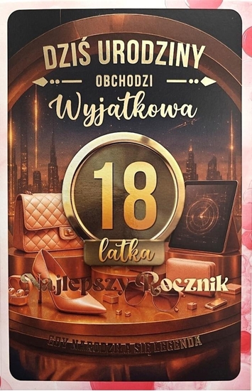 Picture of Karnet z wymiennymi rocznikami 18 damska