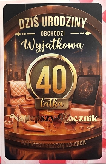 Picture of Karnet z wymiennymi rocznikami 40 damska