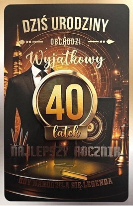 Picture of Karnet z wymiennymi rocznikami 40 mska