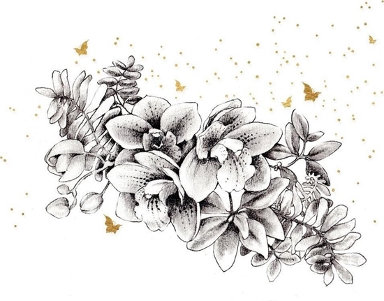 Picture of Karnet zocony kwadrat CL3821_BL Kwiaty