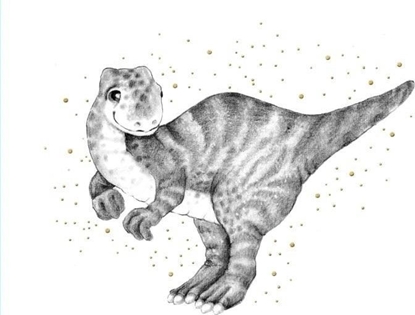 Picture of Karnet zocony kwadrat CL3824_BL Dinozaur