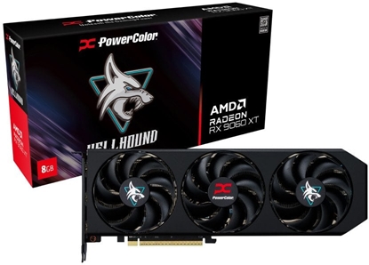 Attēls no Karta graficzna POWERCOLOR Hellhound Radeon RX 9060 XT 8GB GDDR6 (RX9060XT 8G-L/OC)