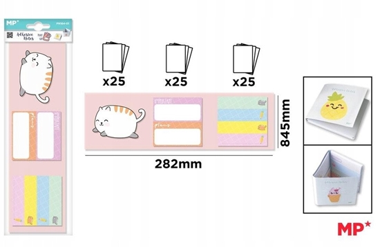 Picture of Karteczki samoprzylepne indeksujce 7x25szt MP