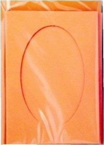 Picture of Karty passepartout prostokt pomaracz 10,5x15cm