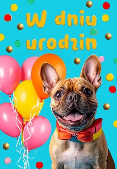 Picture of Kartka okolicznociowa W dniu urodzin pies