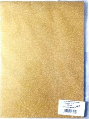 Attēls no Karton brokatowy obustronny zoty 23x33cm 5 ark