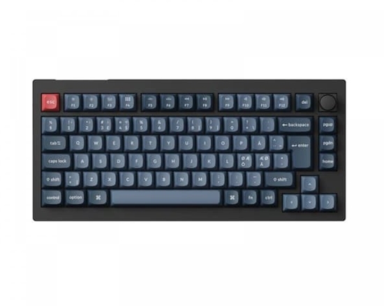 Изображение Keychron V1 MAX 75% Knob Wireless Tri-Mode QMK/VIA Gateron Jupiter Banana Switch Carbon Black