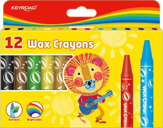 Picture of Keyroad Kredki wiecowe Keyroad, 12Szt., 14Mm, Pakowane Na Displayu, Mix Kolorów
