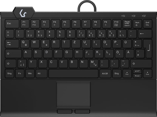 Picture of Keysonic KSK-5210ELU (DE) tastatūra Mājas USB QWERTZ Vācu Melns
