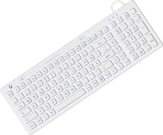 Изображение Keysonic KSK-6031INEL tastatūra Rūpniecisks USB QWERTZ Vācu Balts