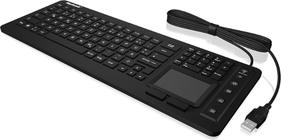 Изображение Keysonic KSK-6231INEL tastatūra Rūpniecisks USB QWERTZ Swiss Melns