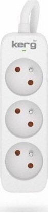 Attēls no Kerg Przeduacz KERG bez wycznika-3 gniazda-biao-szary-10m-16A-H05VV-F-3x1,5mm2
