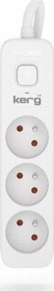 Attēls no Kerg Przeduacz KERG z wycznikiem-3 gniazda-biao-szary-10m-16A-H05VV-F-3x1,5mm2