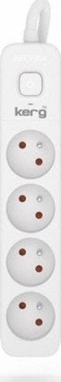 Picture of Kerg Przeduacz KERG z wycznikiem-4 gniazda-biao-szary-5m-16A-H05VV-F-3x1,5mm2