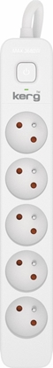 Picture of Kerg Przeduacz KERG z wycznikiem-5 gniazd-biao-szary-1,5m-16A-H05VV-F-3x1,5mm2