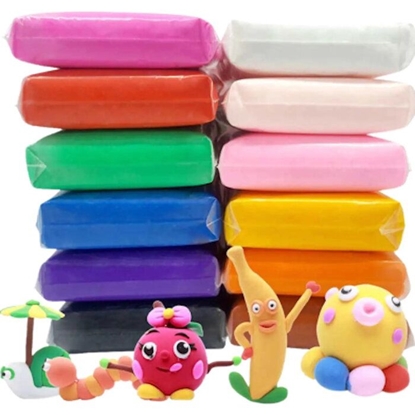 Picture of Kiddyz 12pcs Modelling Clay Set Soft Air-Dry & Non-Toxic Creative DIY Toy Multicolor