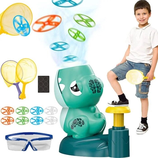 Picture of Kiddyz KT1 Dino Flying disc Catapult launcher toy with x2 Rockets