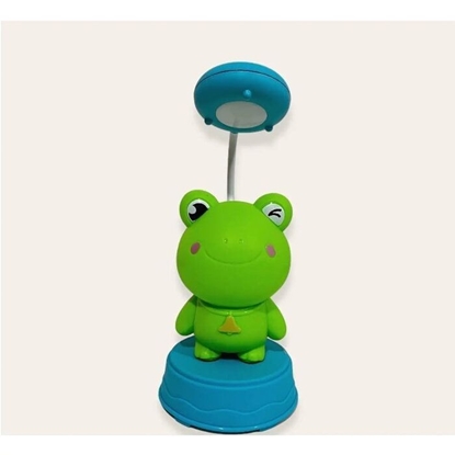 Picture of Kiddyz NL1 Space Froggy Kids Night Light Desk Lamp (20x10cm) with USB Power & pencil sharpener Green
