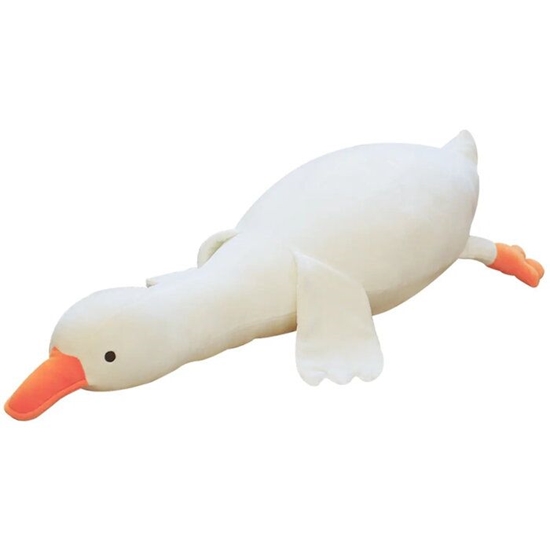 Изображение Kiddyz Stuffed Goose Plush 50cm Soft Animal Pillow in Flat Pose Cute Decorative Toy