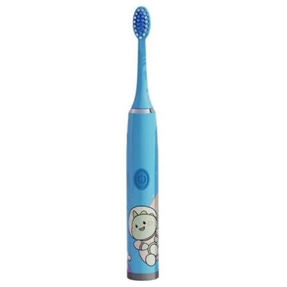 Picture of Kiddyz T1 Electric Sonic Toothbrush Kids 3 to 12 Years USB rechargeable (1 extra head) Blue