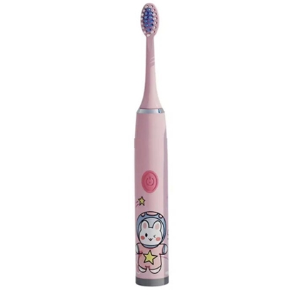 Picture of Kiddyz T1 Electric Sonic Toothbrush Kids 3 to 12 Years USB rechargeable (1 extra head) Pink