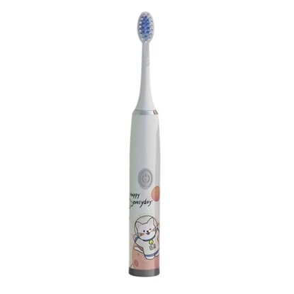 Picture of Kiddyz T1 Electric Sonic Toothbrush Kids 3 to 12 Years USB rechargeable (1 extra head) White
