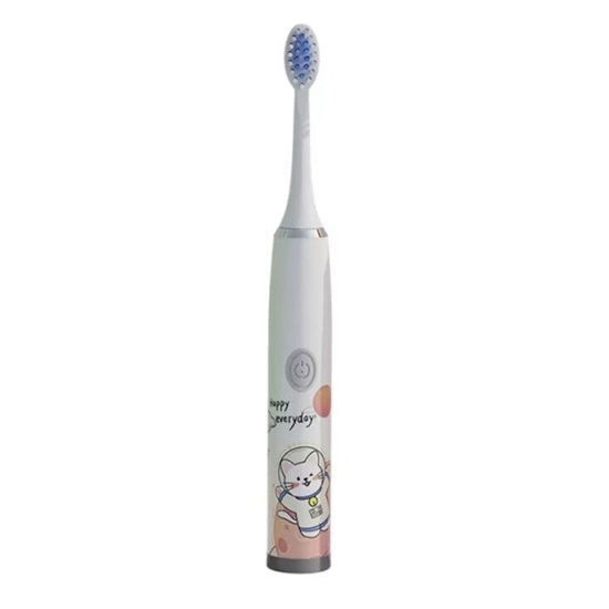 Picture of Kiddyz T1 Electric Sonic Toothbrush Kids 3 to 12 Years USB rechargeable (1 extra head) White