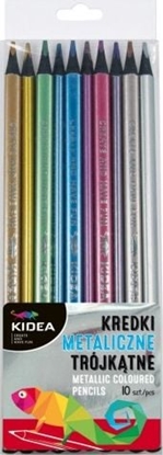 Attēls no Kidea Kredki trójktne metaliczne