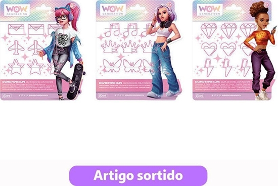 Изображение Kids Euroswan Zestaw 9 klipsów do zeszytów, notatników Wow Generation WOW00061 Kids Euroswan mix cena za 1 szt