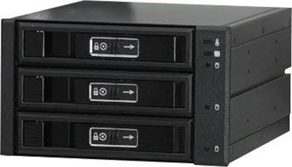 Picture of Kiesze JJ Computer JOUJYE JJ-N-36TM SATA-SAS I II III Gehuse 8,6cm x 14,6cm for 3XHDD 6,4cm-8,9cm 2,5Zoll-3,5Zoll Schwarz