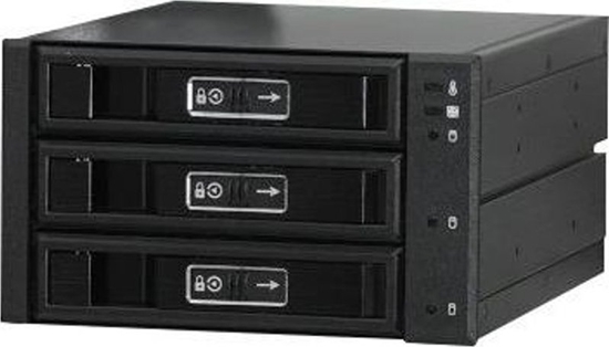 Picture of Kiesze JJ Computer JOUJYE JJ-N-36TM SATA-SAS I II III Gehuse 8,6cm x 14,6cm for 3XHDD 6,4cm-8,9cm 2,5Zoll-3,5Zoll Schwarz