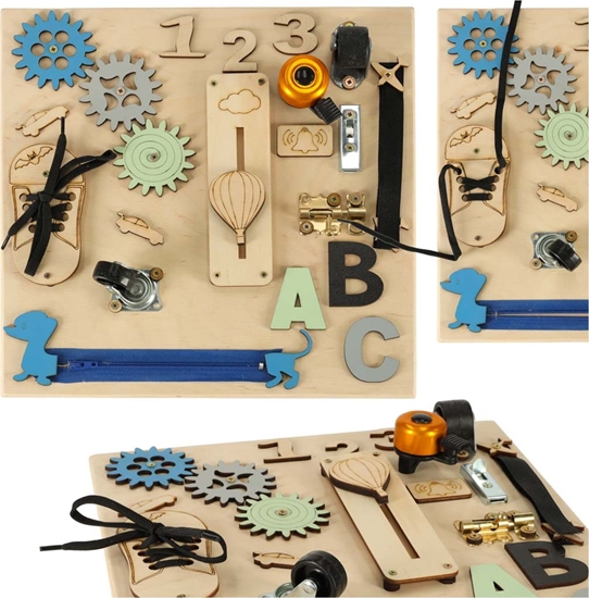 Picture of KIK Tablica manipulacyjna drewniana 30x30cm