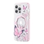 Изображение Kingxbar Kingxbar Butterfly Series magnetic case for iPhone 14 Plus MagSafe case with butterflies pink