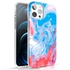 Изображение Kingxbar Kingxbar Watercolor Series color case for iPhone 12 Pro Max Blue-pink