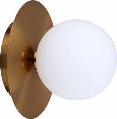 Picture of Kinkiet Light Prestige Zoty metalowy kinkiet Roma szklana mleczna baka nad lustro