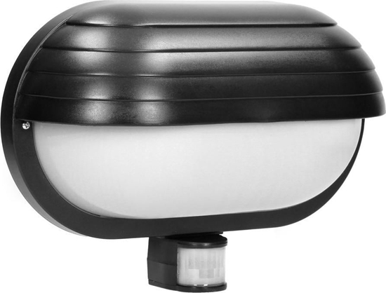Picture of Kinkiet Orno MUSAM, oprawa ogrodowa z czujnikiem ruchu 180, 1x60W, E27, IP44, z przeson, plastik, czarna,LF-1/B