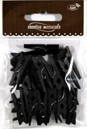 Picture of Klamerki drewniane czarne 30mm 25szt